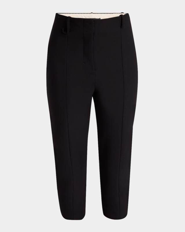 Pintuck Skinny-Leg Capri Pants